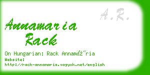 annamaria rack business card
